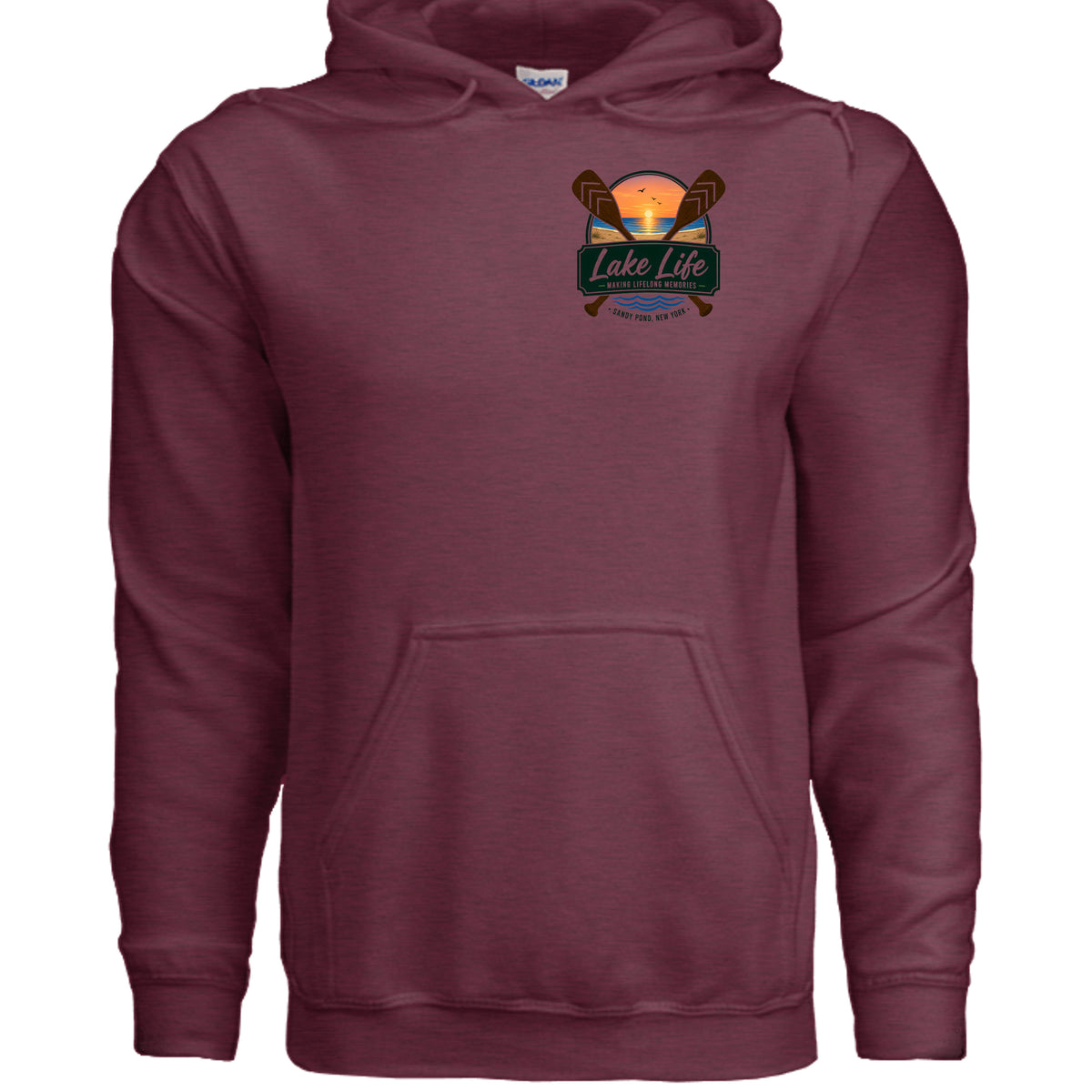 Heather Sport Dark Maroon - G185 - FRONT
